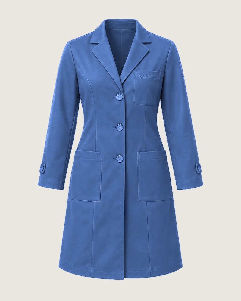 The Coat lab coat in Denim