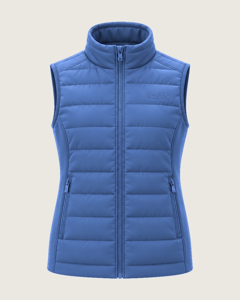 The Gilet quilted vest in Denim