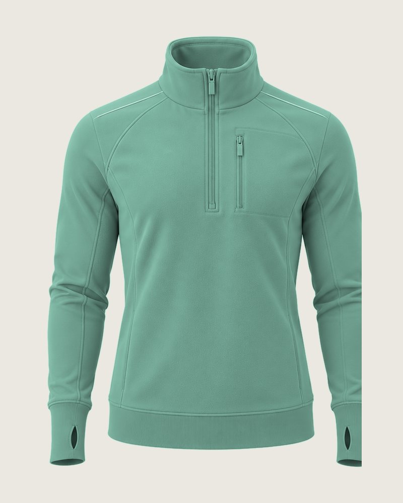 The Quarter quarter-zip fleece in Theatre