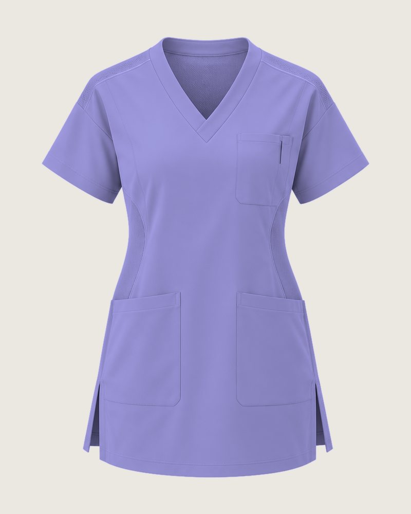 The Clinic three-pocket tunic in Lilac