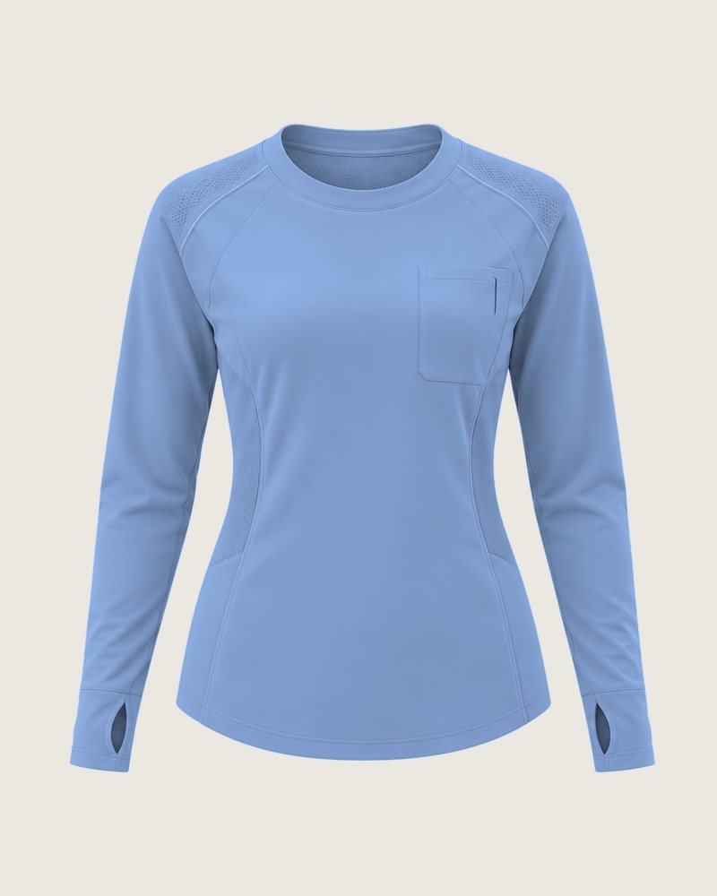 The Crew fitted long-sleeve crew top in Sky