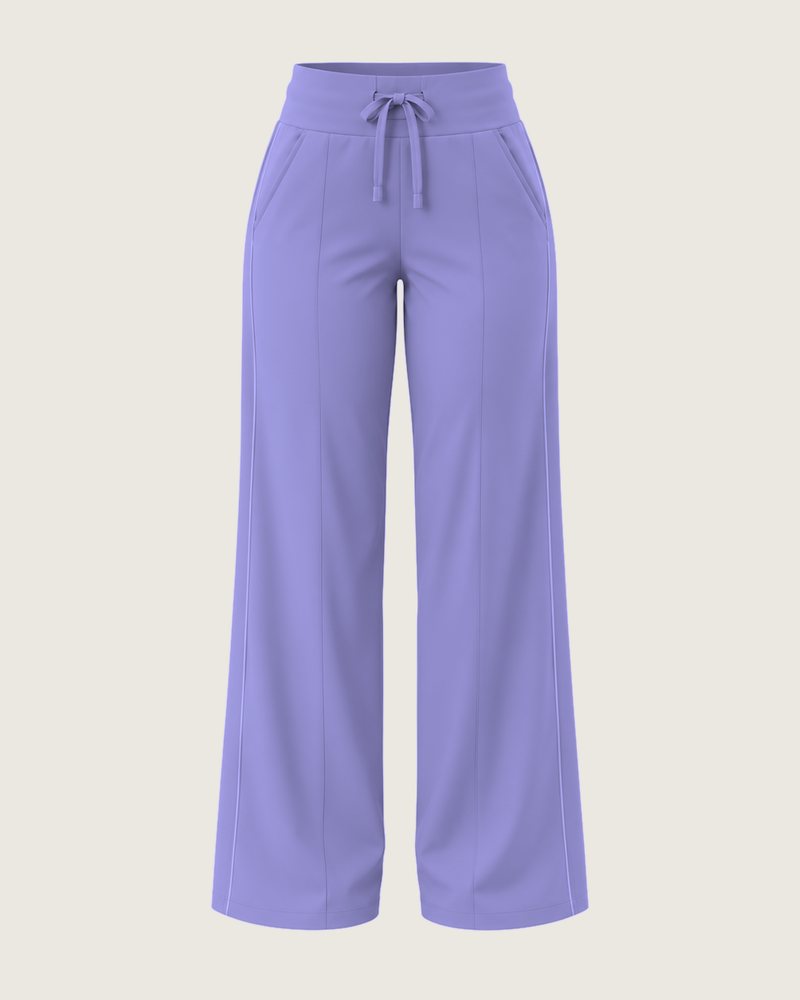 The Double high-rise wide-leg trouser in Lilac
