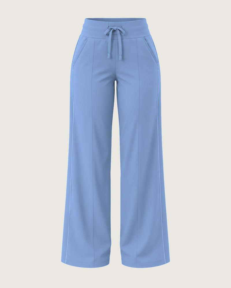 The Double high-rise wide-leg trouser in Sky